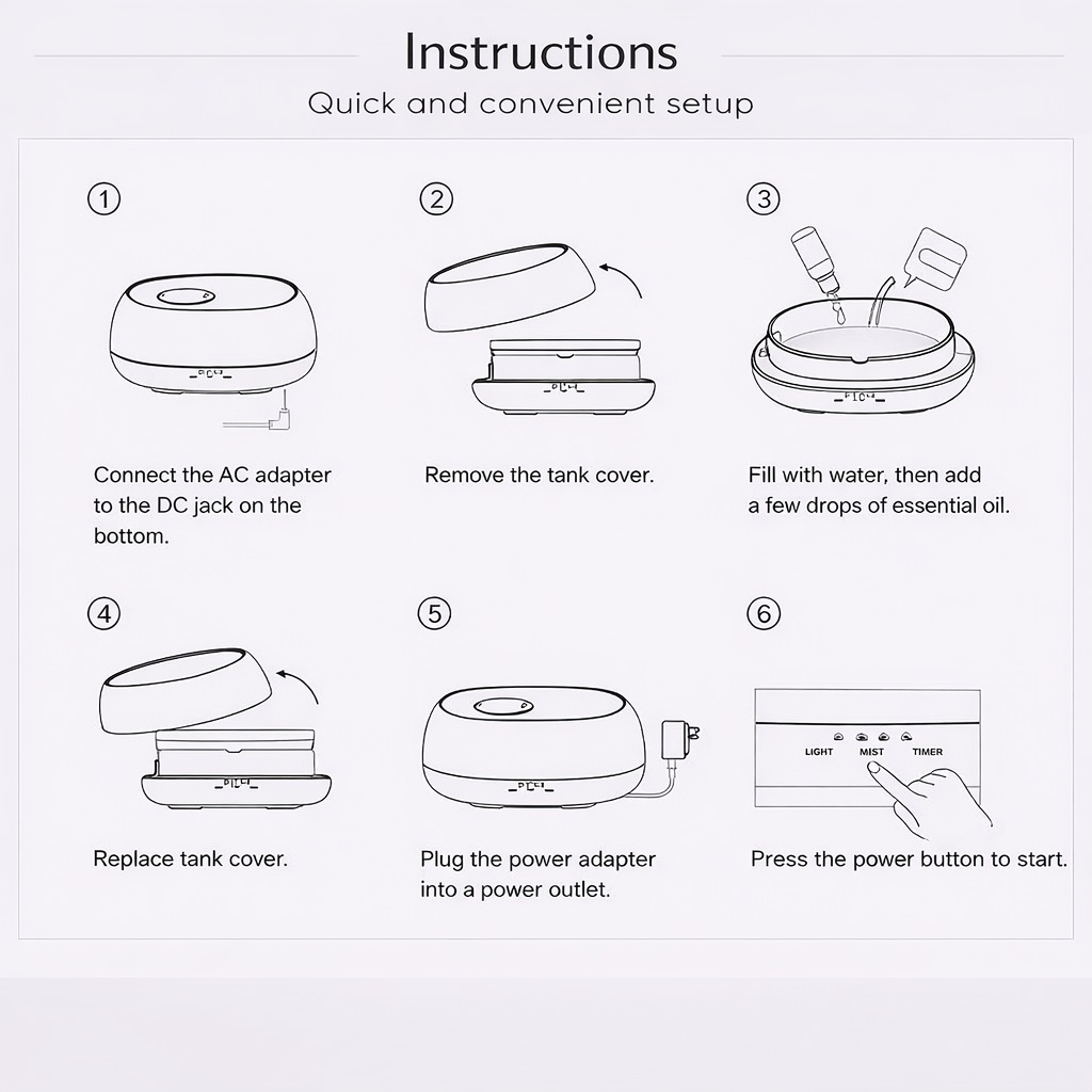 Orbital™ 500ml Ultrasonic Aroma Diffuser