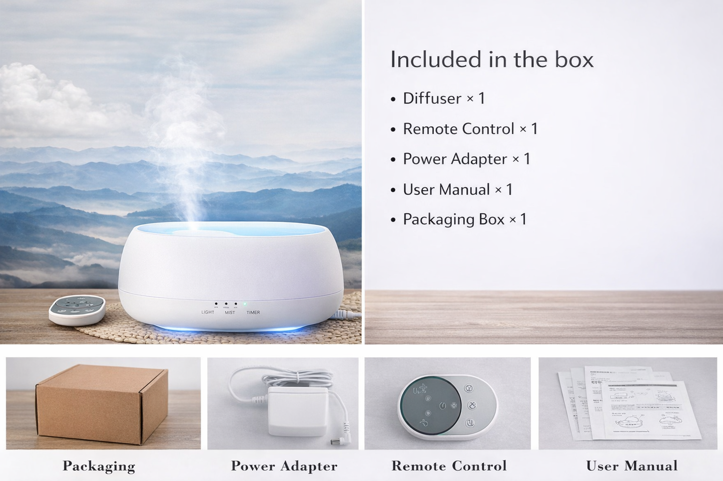 Orbital™ 500ml Ultrasonic Aroma Diffuser